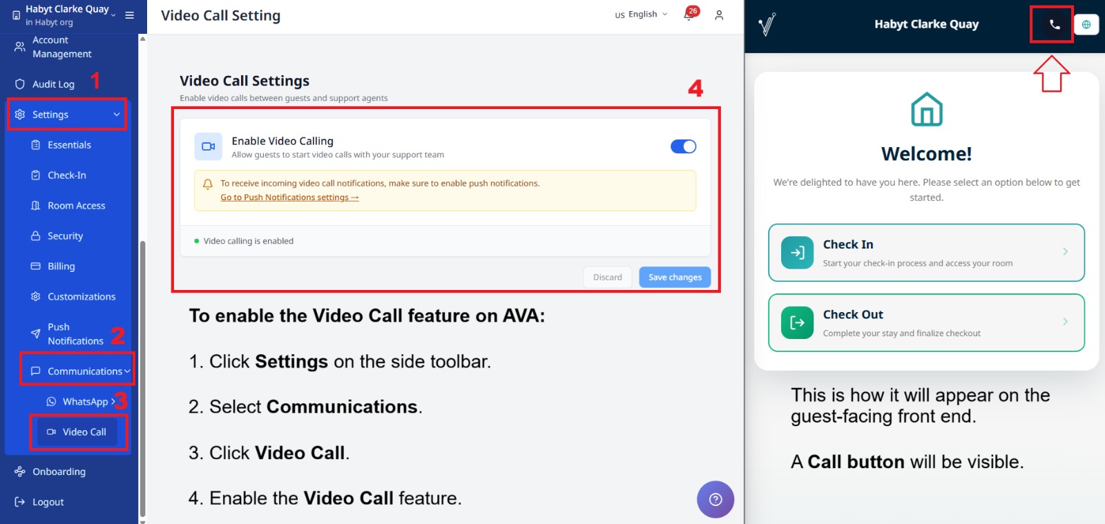 Video Call button in CCI