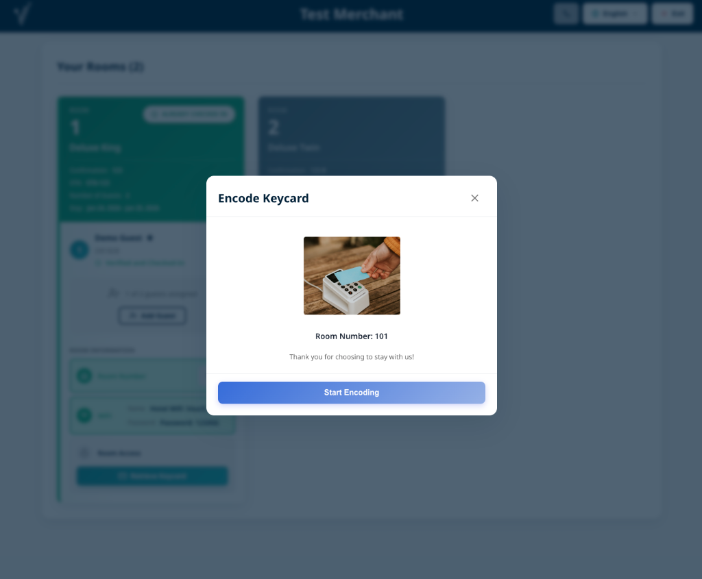 Keycard Encode Screen