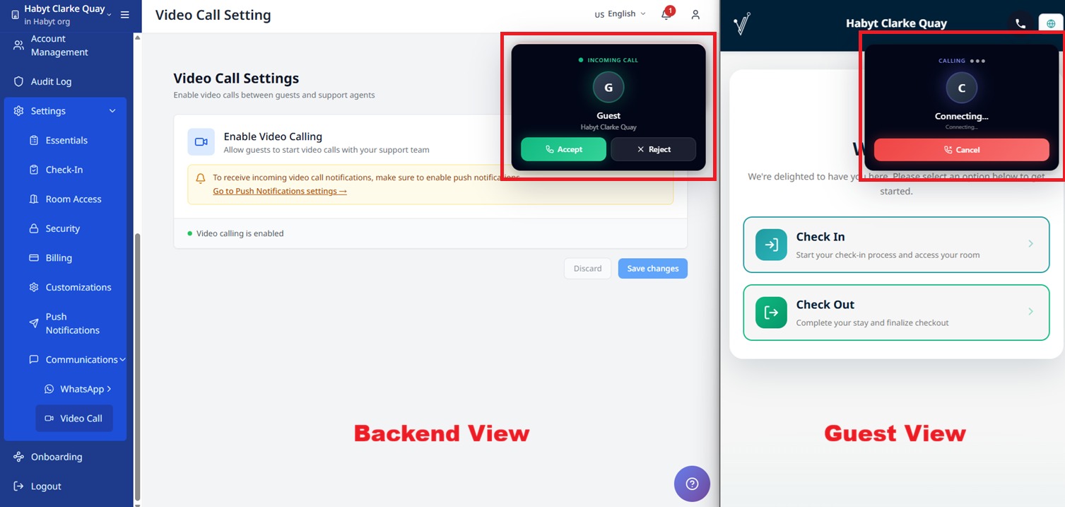 Incoming call notification